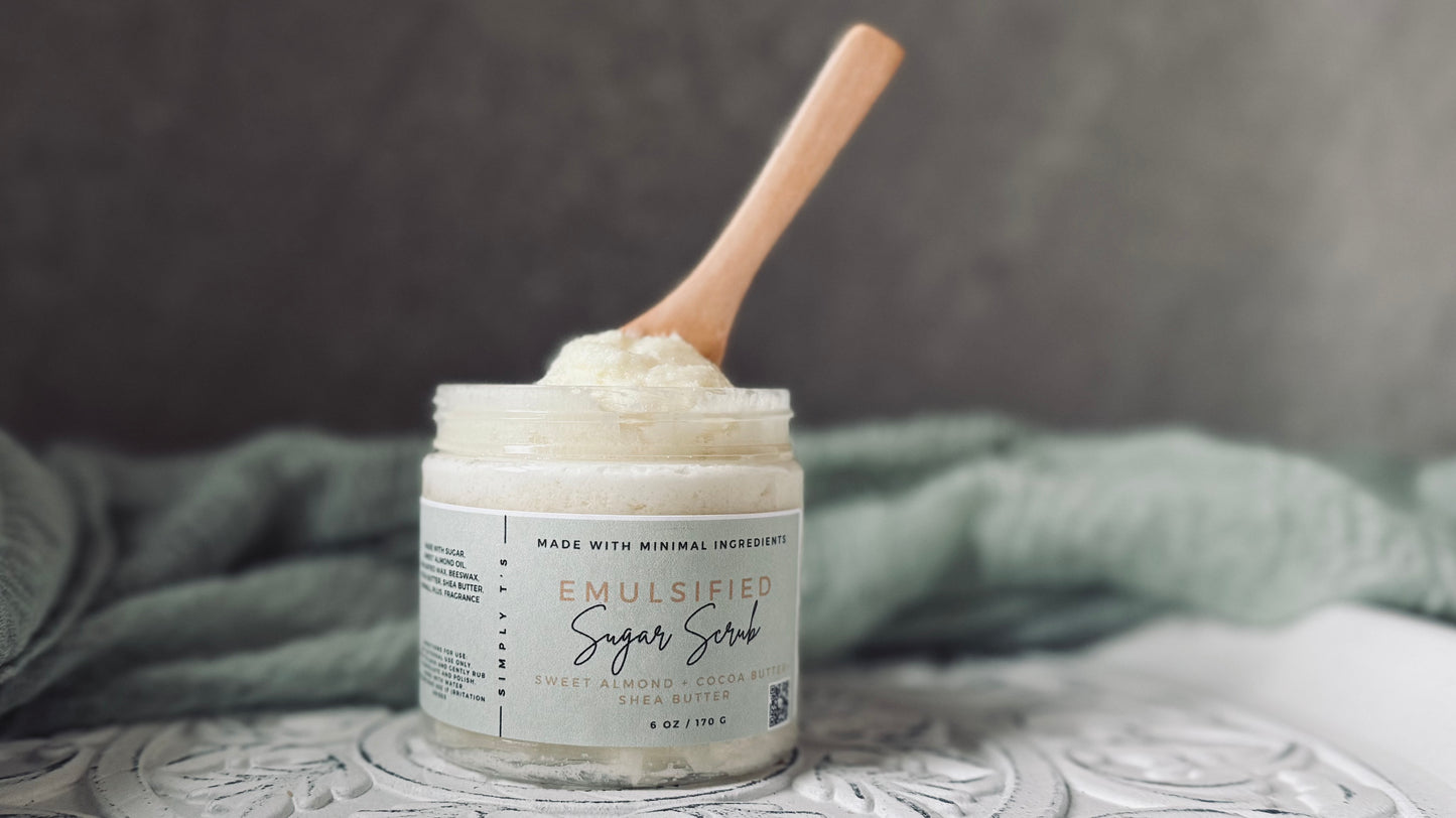 Emulsified Sugar Scrub 6 Oz